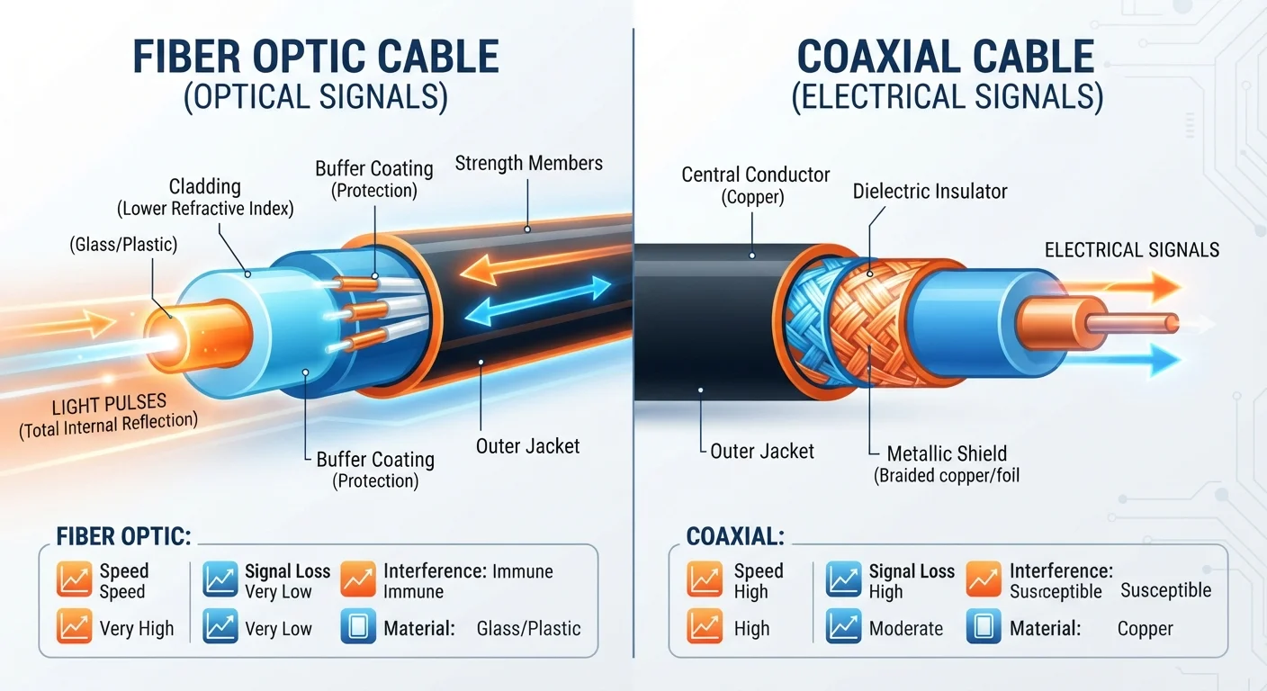 Fiber vs. Cable Internet: What Sets Them Apart at the Technical Level