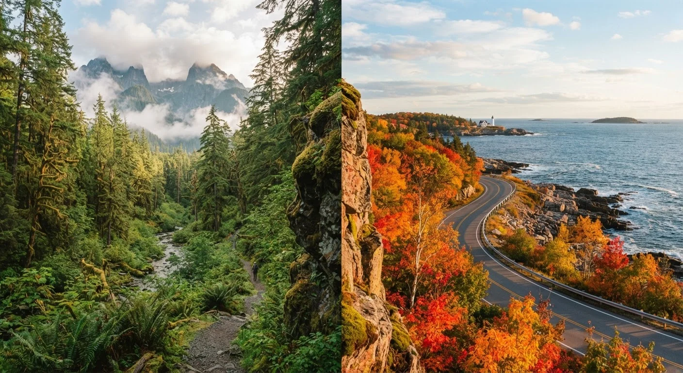 The Pacific Northwest vs. New England: Two Iconic American Regions, Very Different Trips